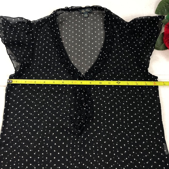Lily Rose Black and White Polka Dot Blouse XS - Picture 6 of 8